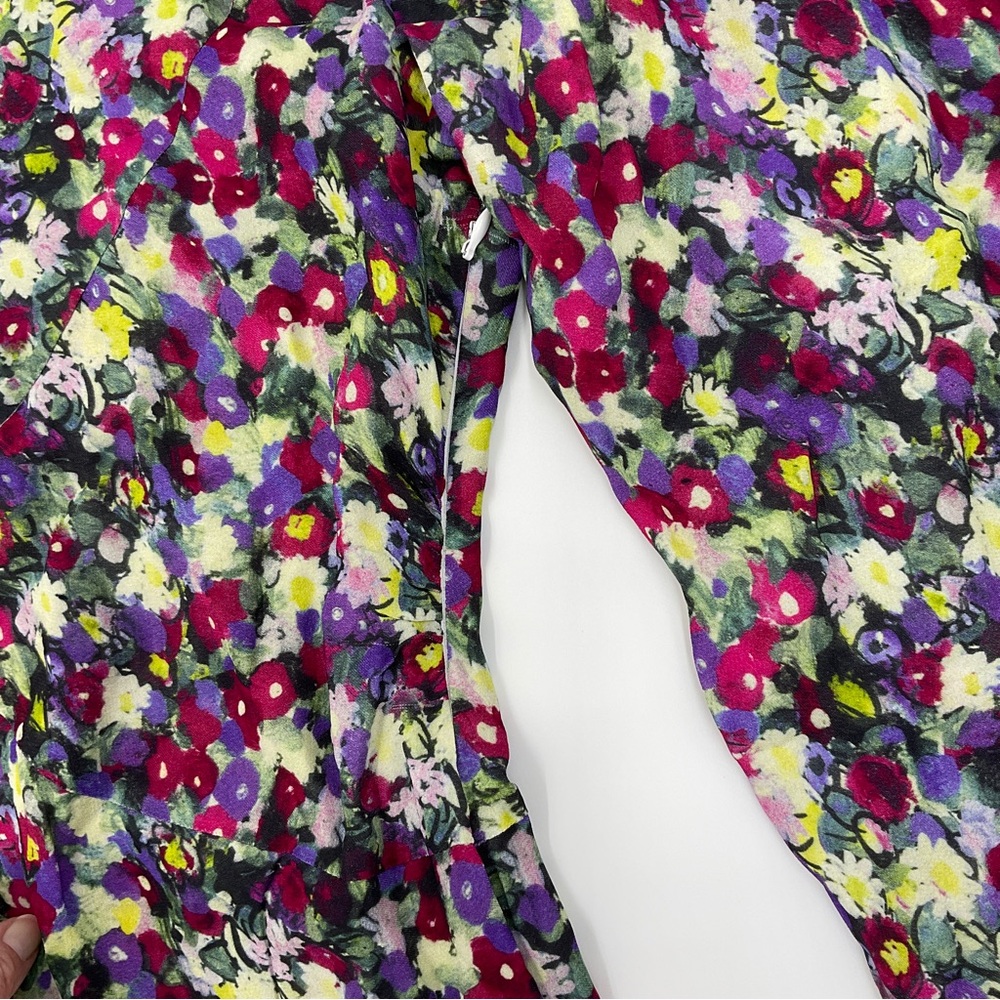 Rohe NWT RARE Nicky Floral Peplum Dress Asymmetrical Ruched Puffed Long Sleeve 4 - Picture 7 of 16